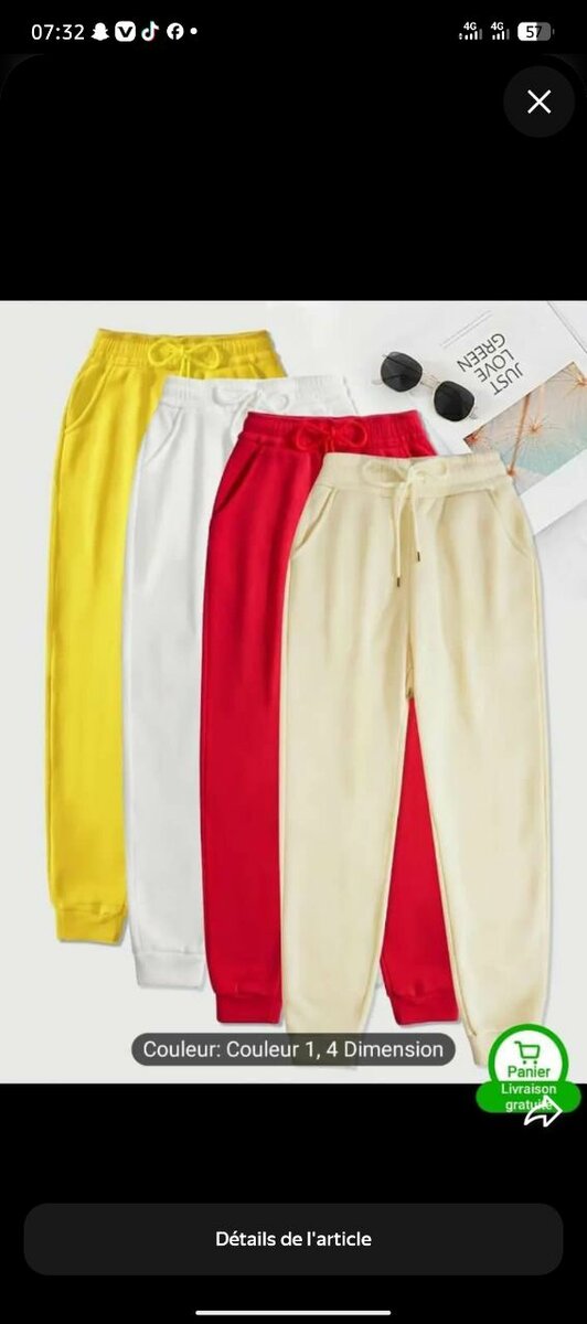 Pantalons de jogging colorés