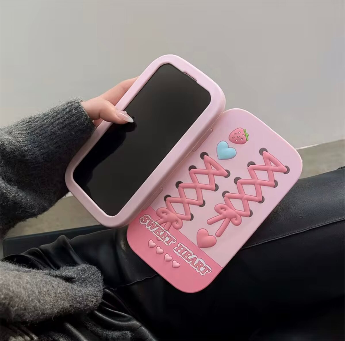 Coque iPhone miroir rose