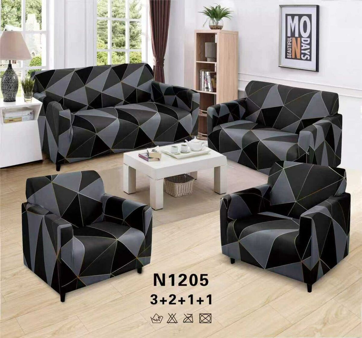 Housse de canapé 3+2+1+1 place