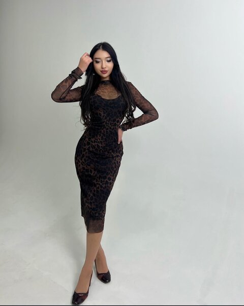 Леопардовое платье