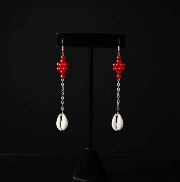 Boucle d'oreilles en cauris