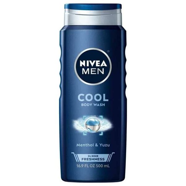NIVEA MEN Cool Body Wash with Icy Menthol, Scented Body Wash