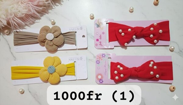 Bandeaux fleurs et perles