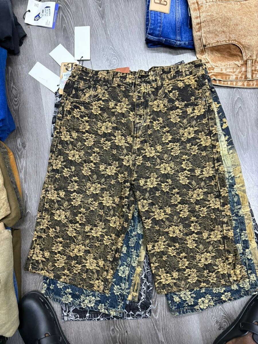 Shorts en jean imprimés