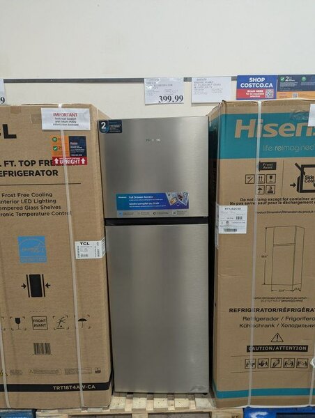 Réfrigérateur Hisense en acier inoxydable