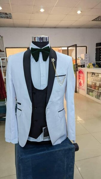 white men's suit