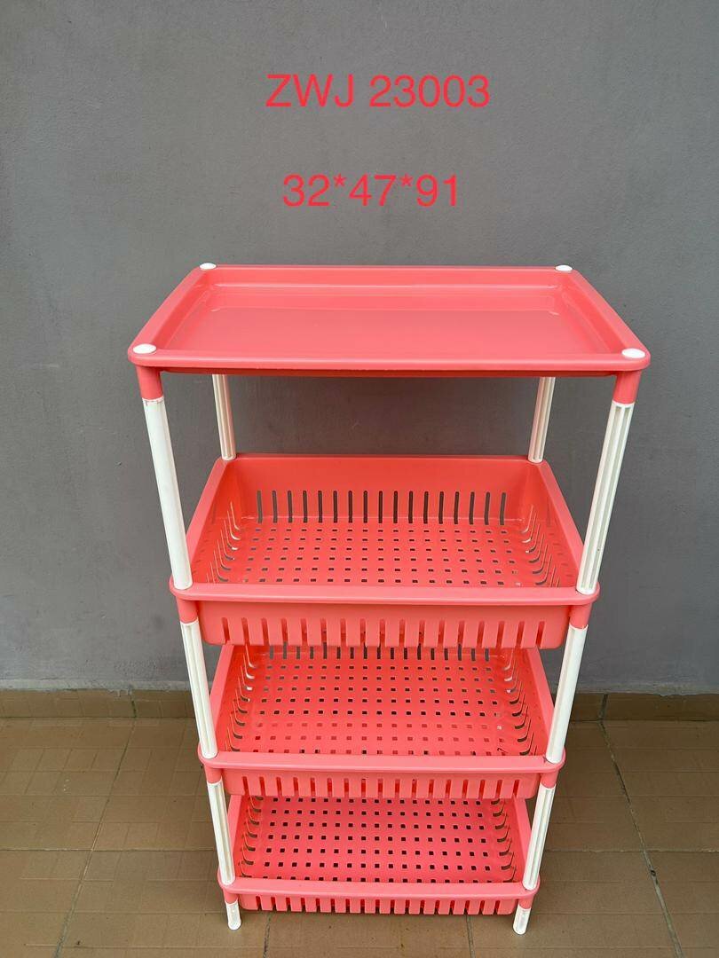 Étagère de Rangement Plastique 4 Niveaux