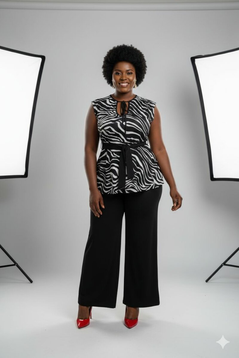 Combinaison à motif zèbre