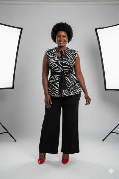 Combinaison à motif zèbre