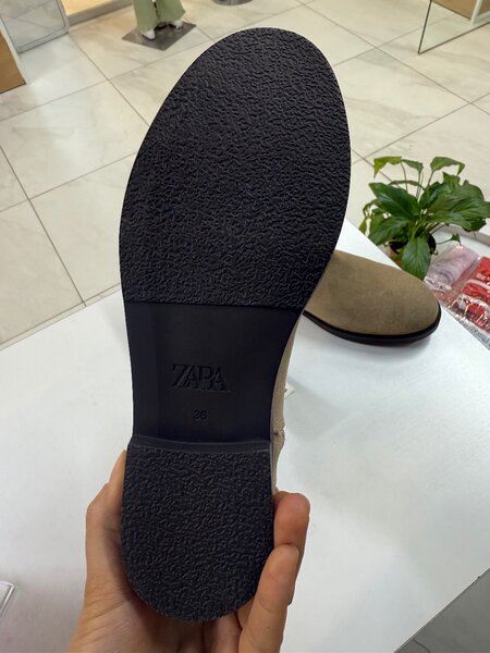 Сапоги Zara оригинал кожа