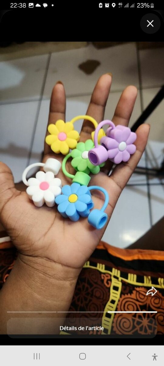 Lot de Bouchons Décoratifs Fleur pour Boissons