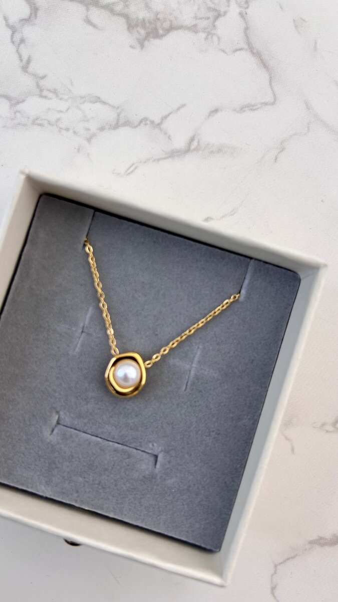 Collier Doré avec Perle Élégant