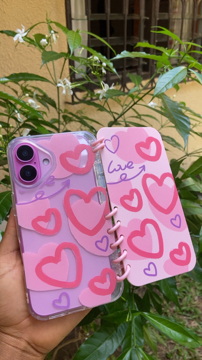 Coque Téléphone Coeurs Pastel