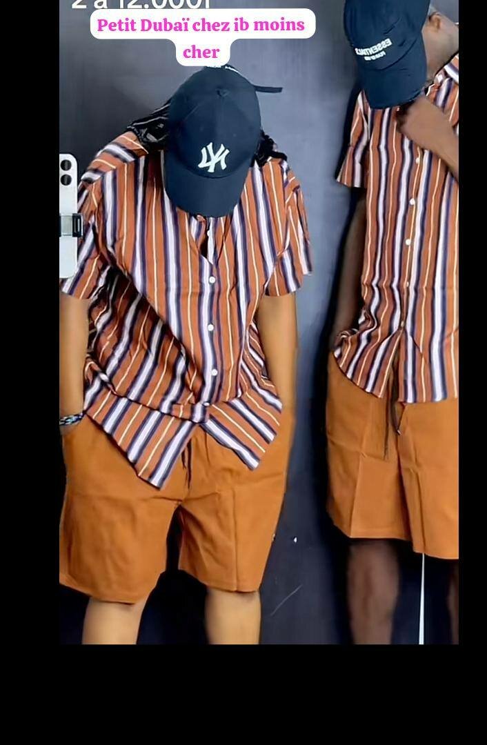 Chemise Rayée Homme Été