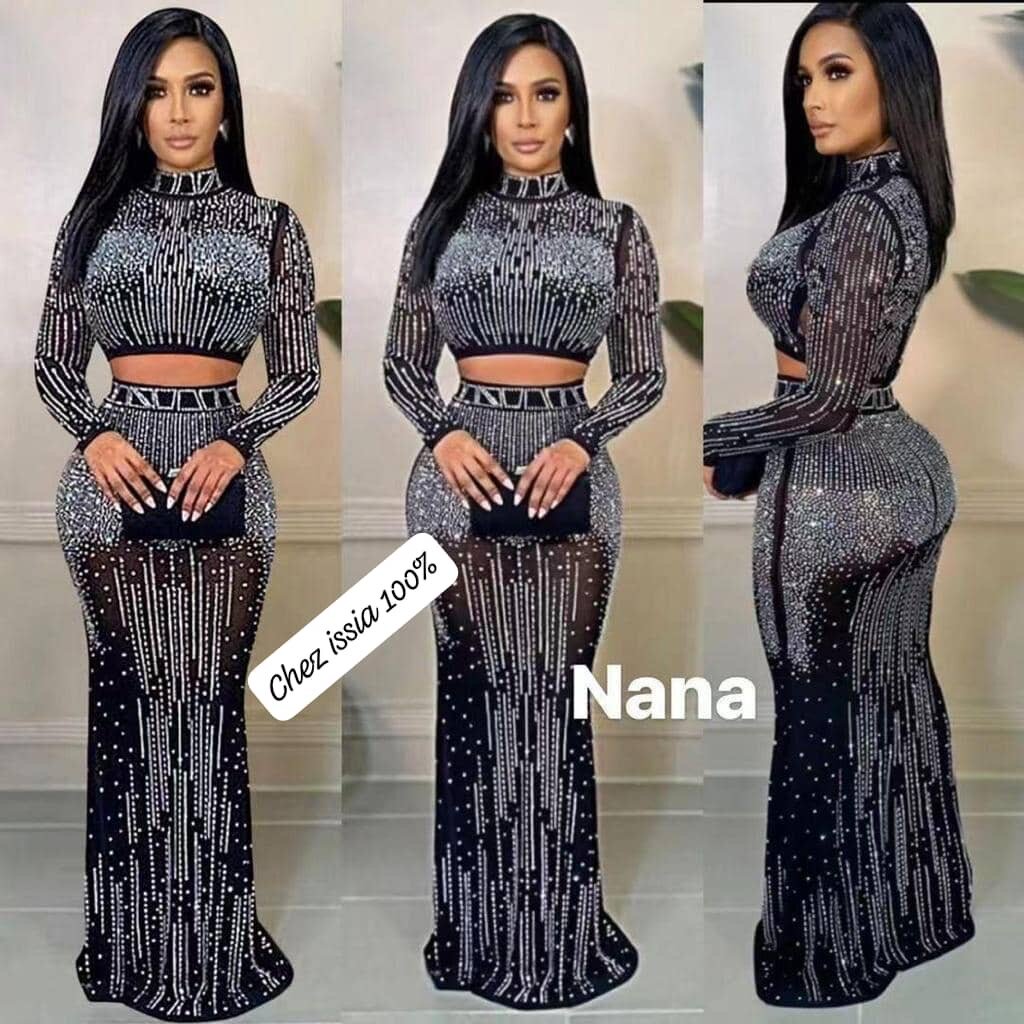 Robe soirée brillante