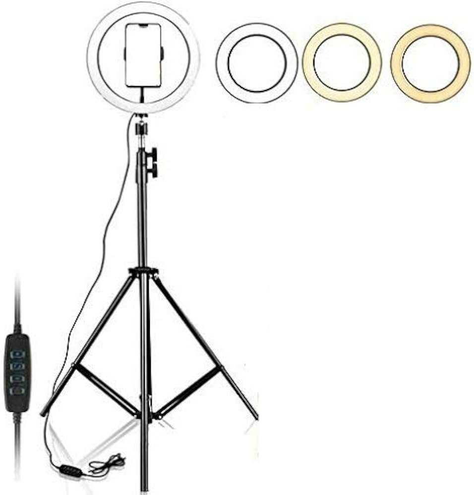 10 inches led ring light with 2.1 m longer tripod