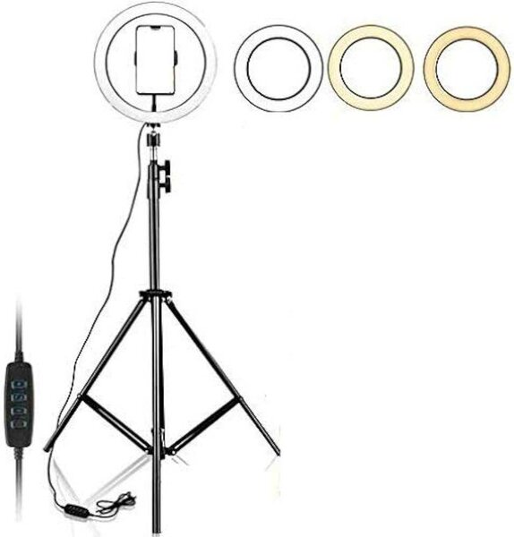 10 inches led ring light with 2.1 m longer tripod