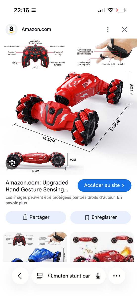 Voiture Cascade Télécommandée