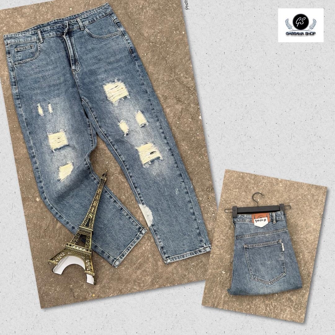 Jeans déchirés unisexes tendance