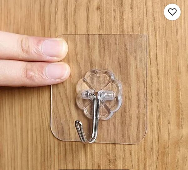 Crochets adhésifs transparents