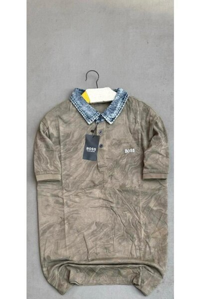 Polo homme col denim élégant