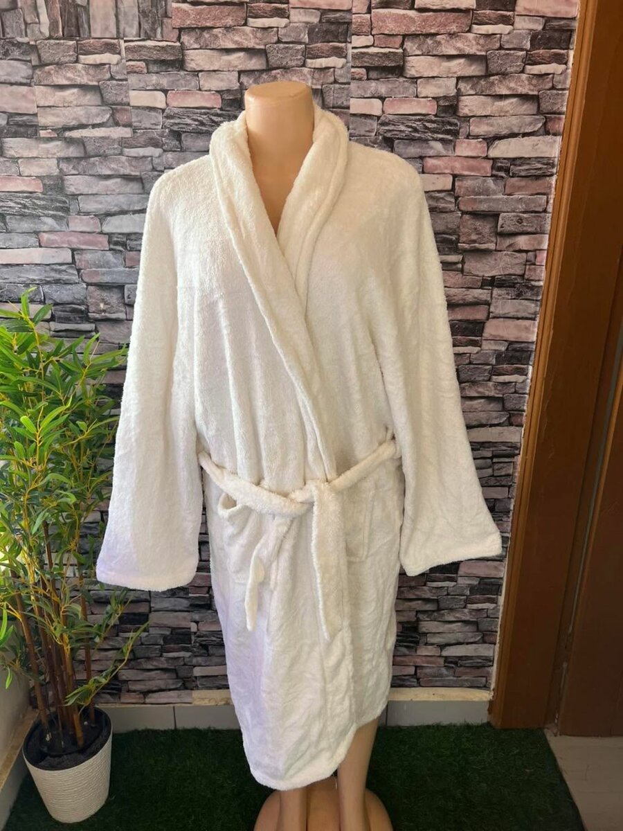 Peignoir en polaire avec capuche