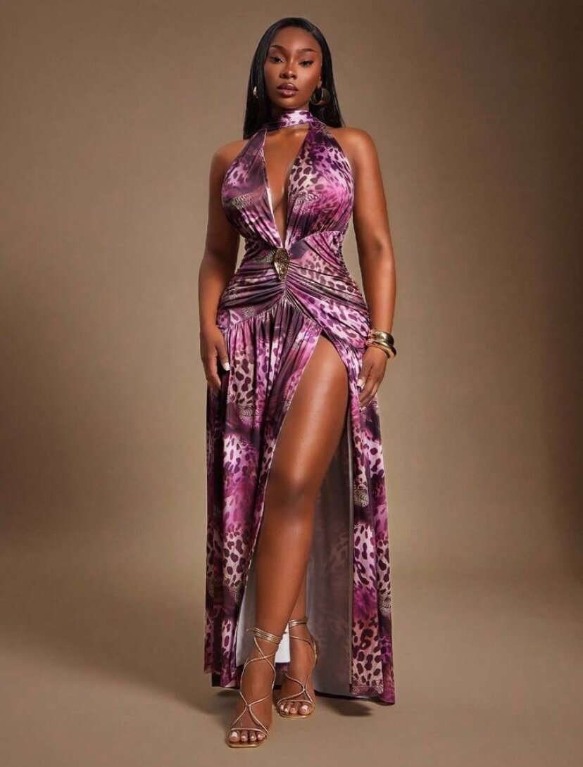 Robe Longue Léopard Glamour