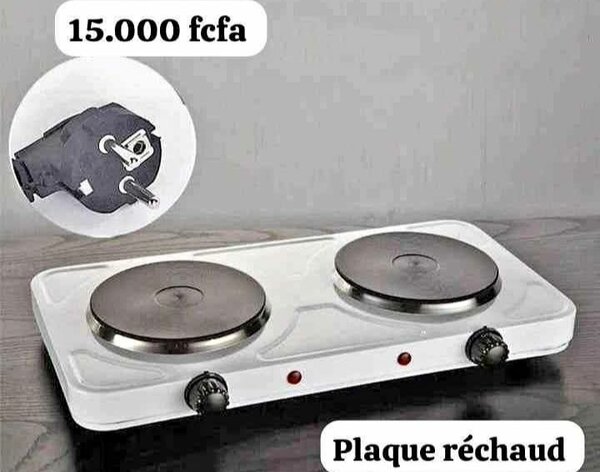 Plaque de cuisson électrique double