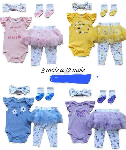 Ensemble Bébé Fille 3-12 Mois