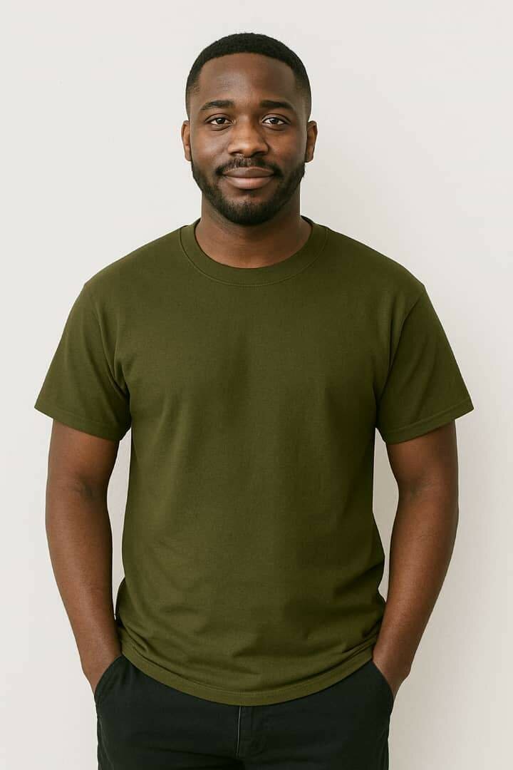 T-shirt uni en coton