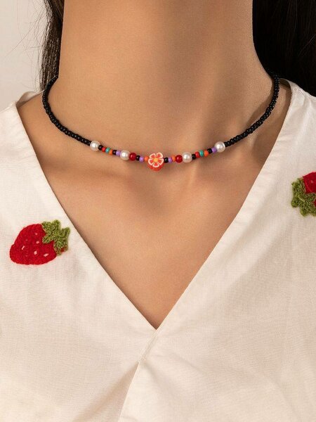 Collier perles bohème chic