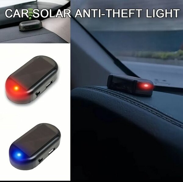 Solar-Powered Anti-theft Fake Security LED Lights for Cars