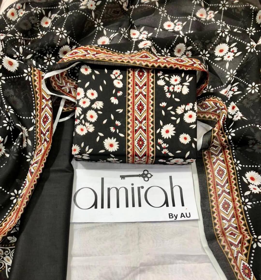 Almirah lawn 3pc suit ladies unstitched