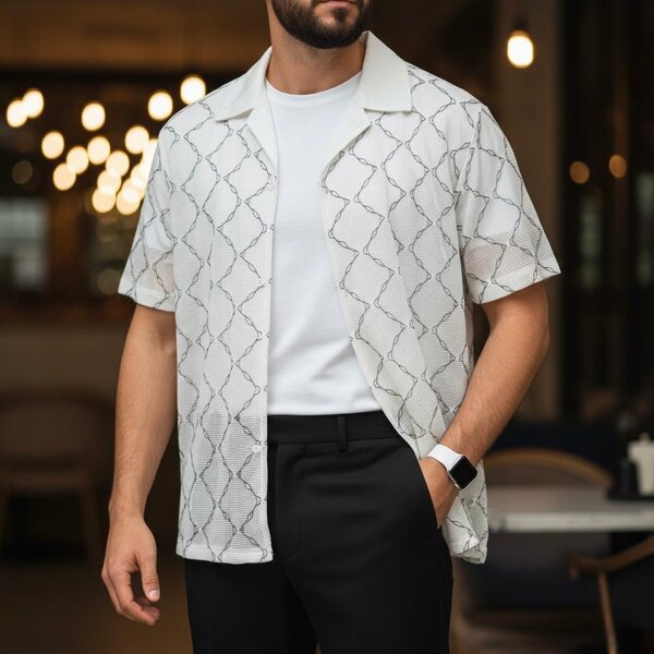 Chemise à motifs élégante