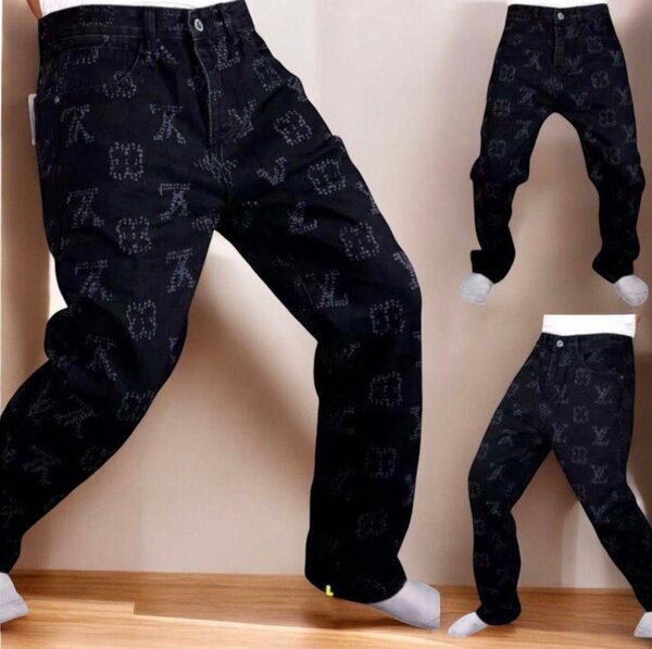 Jeans noir à motifs élégants