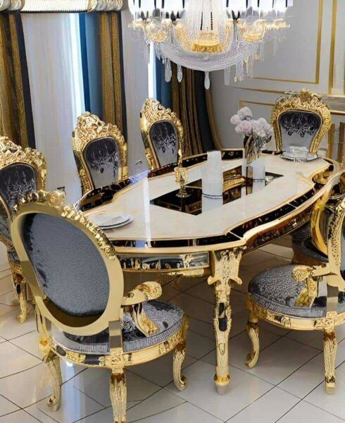 Chaise de salle à manger luxe en velours gris