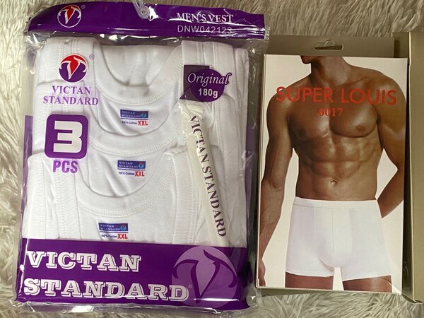 3 Pieces Men Singlet 3 Pieces Boxer Short