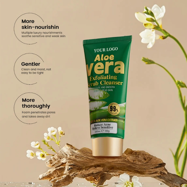 Gommage de visage à l'aloé Ver