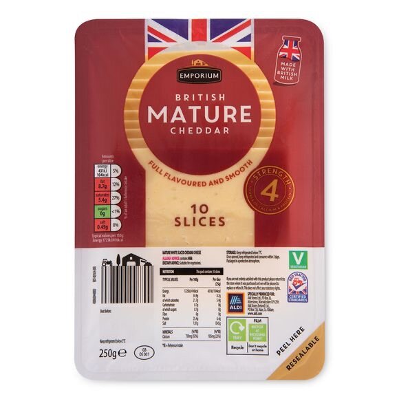 Emporium Cheese Slices 250g/10 Pack