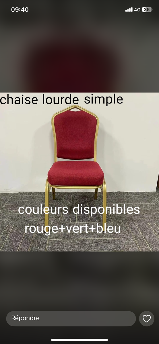 Chaise de Réception Empilable