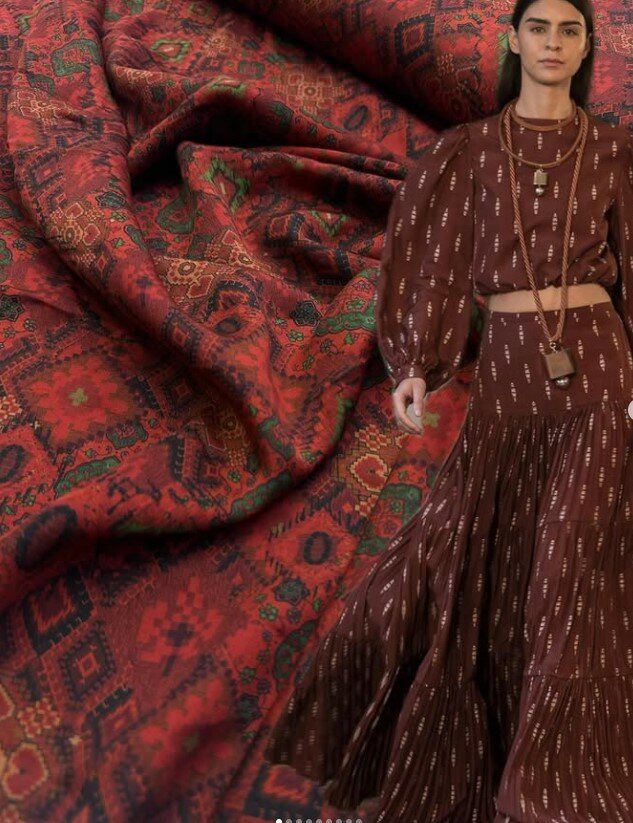 Красивая ткань с узором Купра штапель для пошива одежды