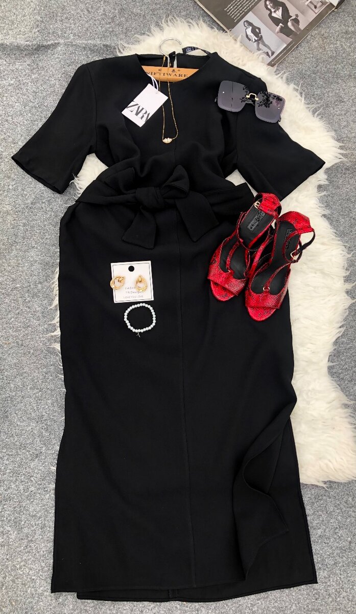 Pretty Black Office Dress