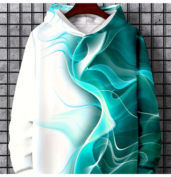 Sweat à capuche design fluide