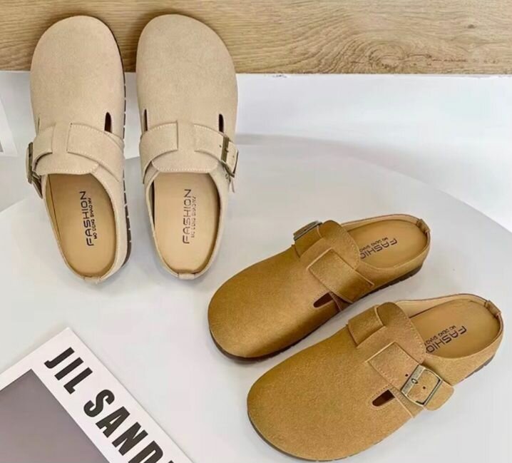 Mules en daim pour femmes