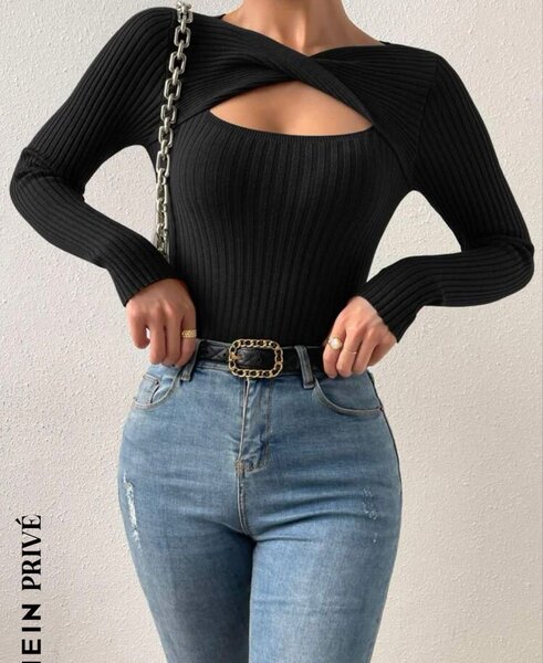 Bodysuit Femme Col Croisé