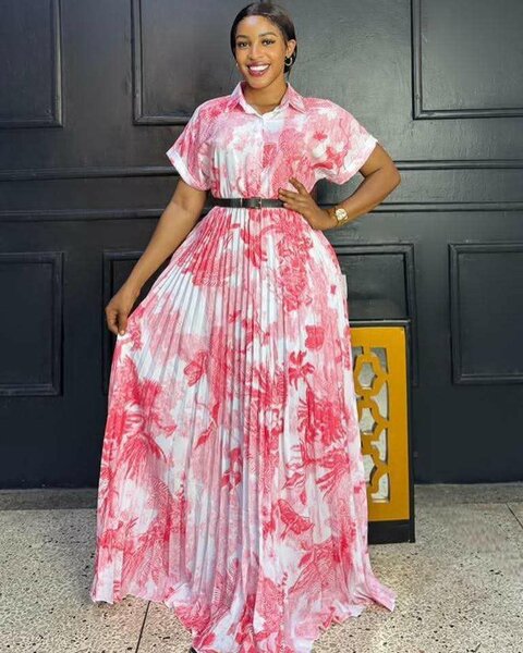 Robe longue fleuri pour femme