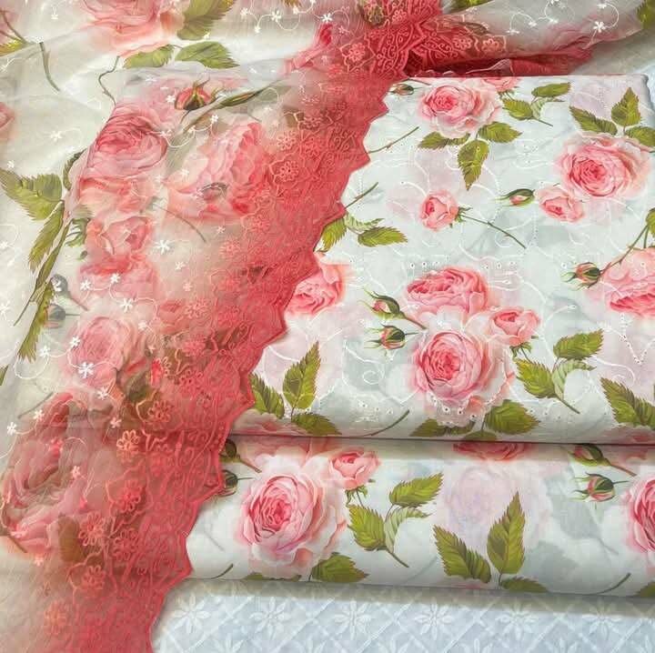 Printed lawn suit