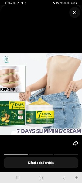 Crème Amincissante 7 Jours