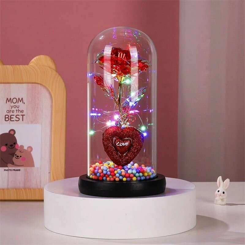 Pot de Fleur coeur lumineuse