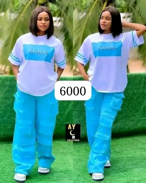 T-shirt et pantalon cargo mode